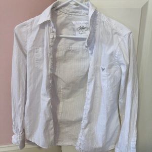 white button down top